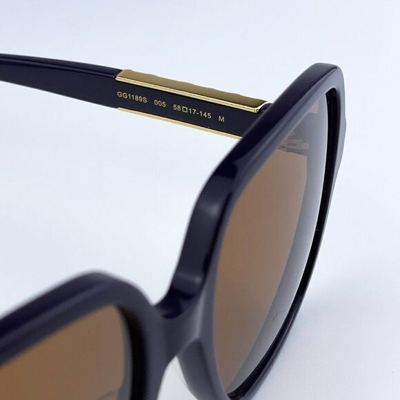 SALE! NEW Gucci GG1189S 005 Violet Brown Square Oversized Women Sunglasses main image 4